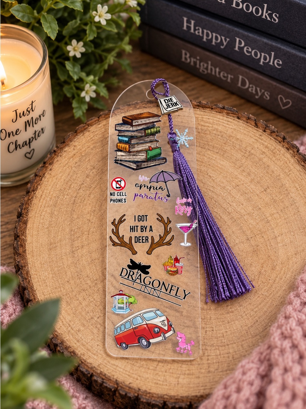 Tv show fandom vibes handcrafted bookmark by me